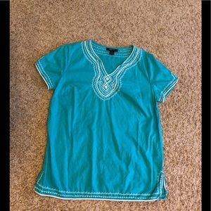 Style & Co Turquoise blouse EUC